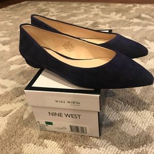 BNIB Navy Nine West Flats